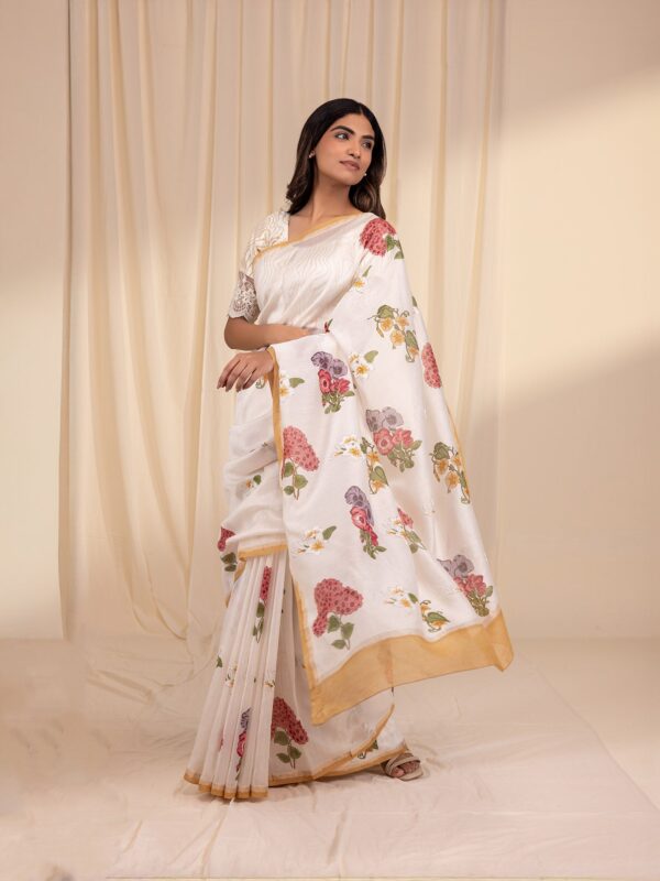 Bawan Rang Chanderi Silk Saree with 52 Color Shades - Image 2