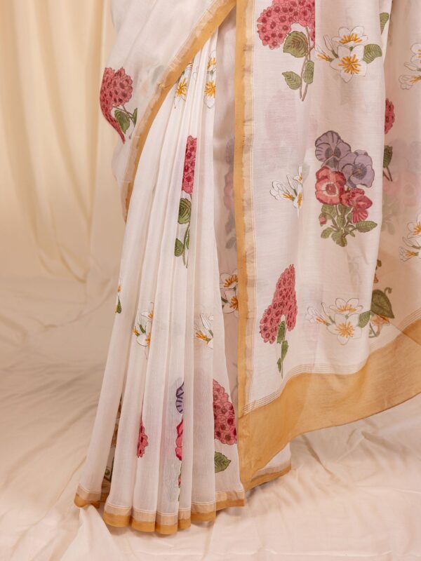 Bawan Rang Chanderi Silk Saree with 52 Color Shades - Image 3