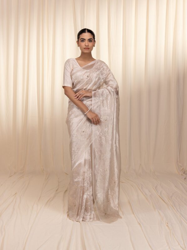 Chandi Silver Tissue Saree for Festive & Wedding Wear - Image 2