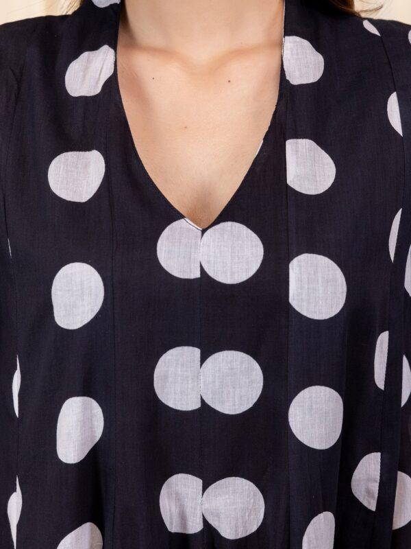 Dot Dot Dash Drama Voile Dress for Women Stylish Casual Outfit