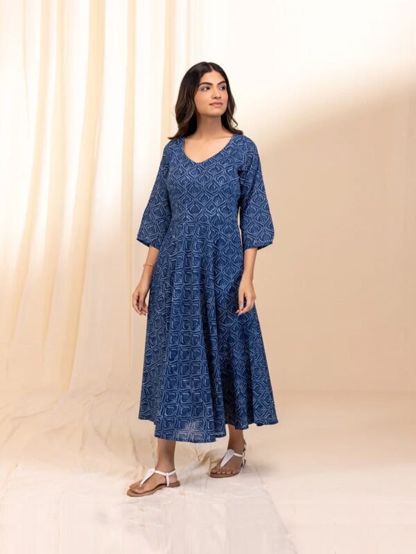 Indigo Ace Voile Dress for Women Modern Chic Style - Image 2