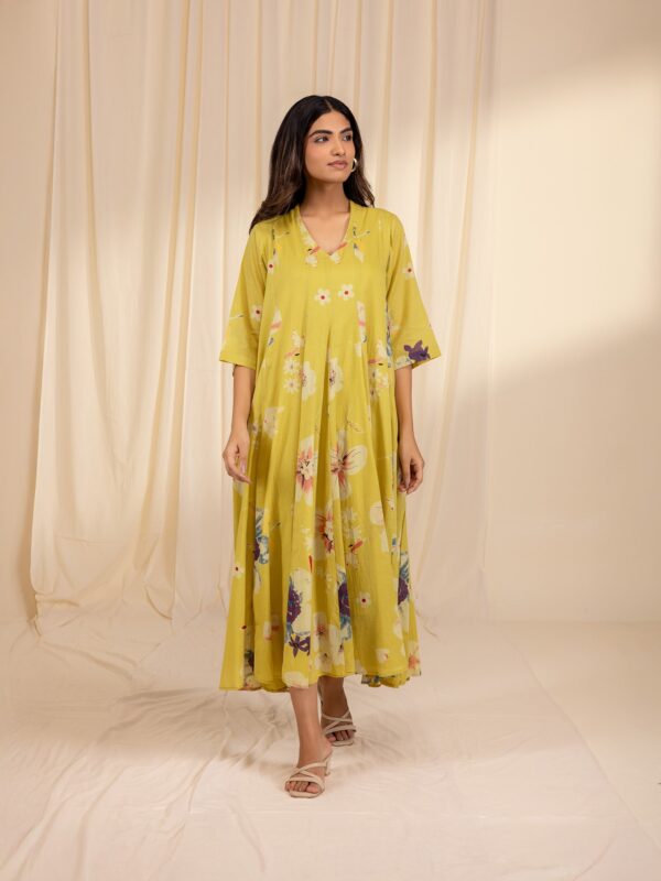 Lemon Tart Voile Dress for Women Breezy Summer Look - Image 2