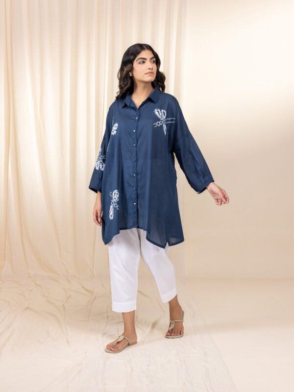 Madras Voile Shirt Dragonfly Print for Women Lightweight Summer Fashion - Image 2